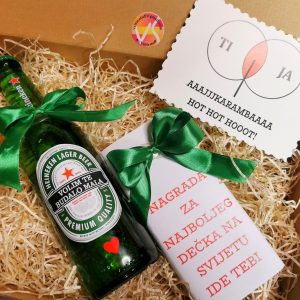 Mini pivski set volim te