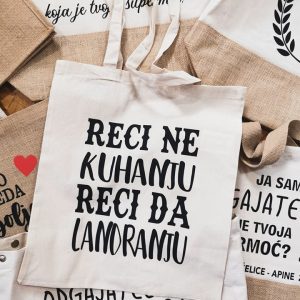Platnena torba Reci ne