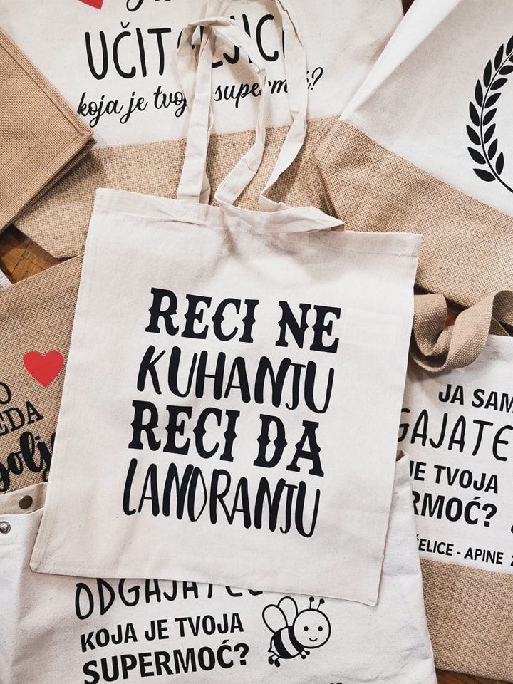 Platnena torba Reci ne
