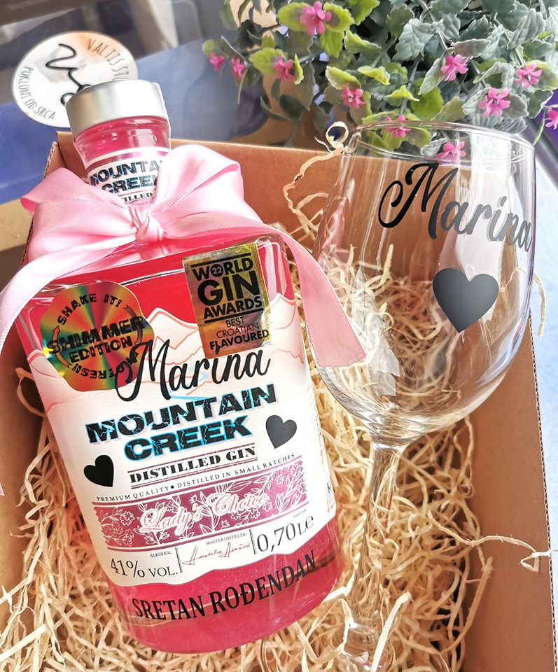 Poklon set gin šljokice