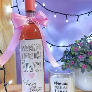 Poklon set vino + svijeća