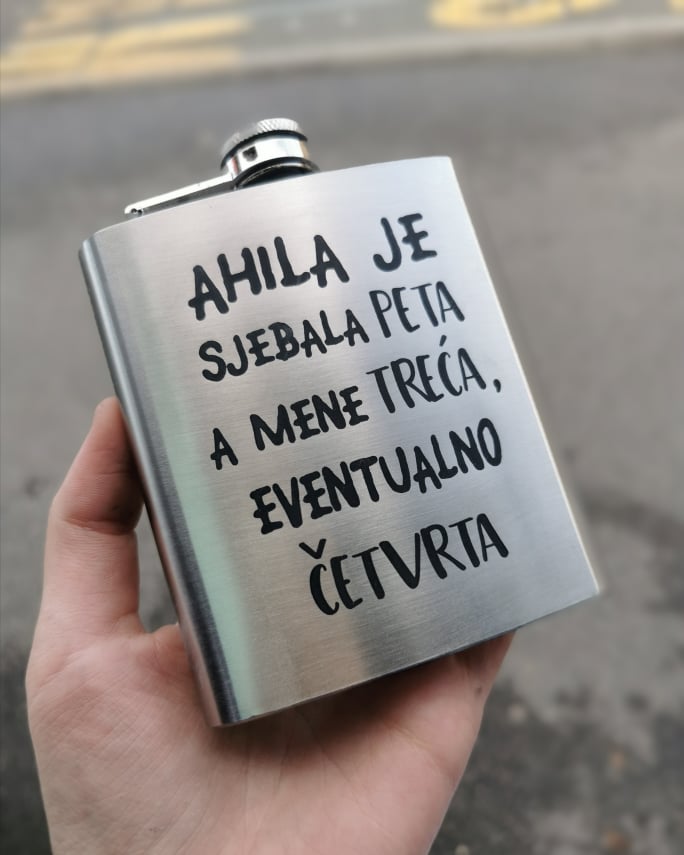 Pljoska personalizirana silver